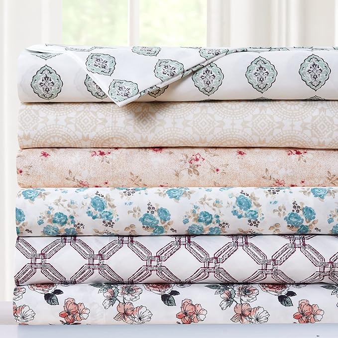 Modern Threads Printed 3-Piece Extra Soft Bedding Sheets & Pillowcase Set - Image 4