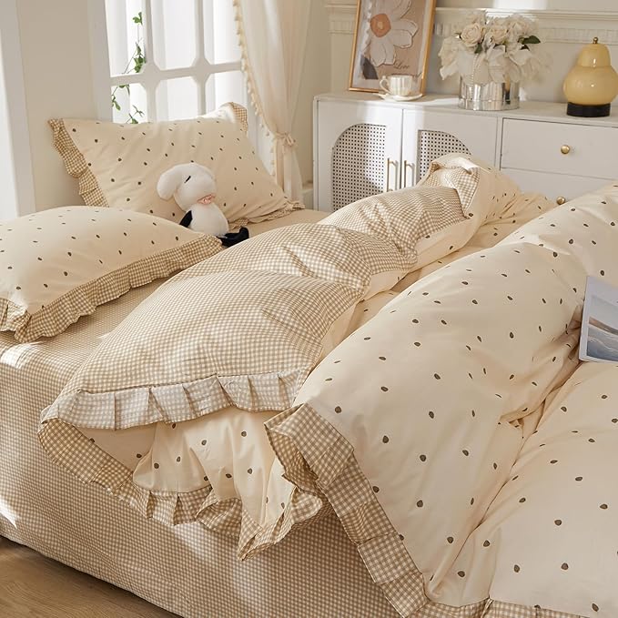 mixinni Floral Duvet Cover Set Full Size – 100% Cotton 3-Piece Bedding Set - Image 3