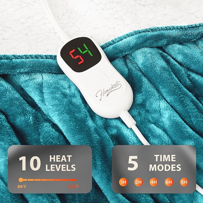 Homemate Electric Heated Blanket Full - Image 4