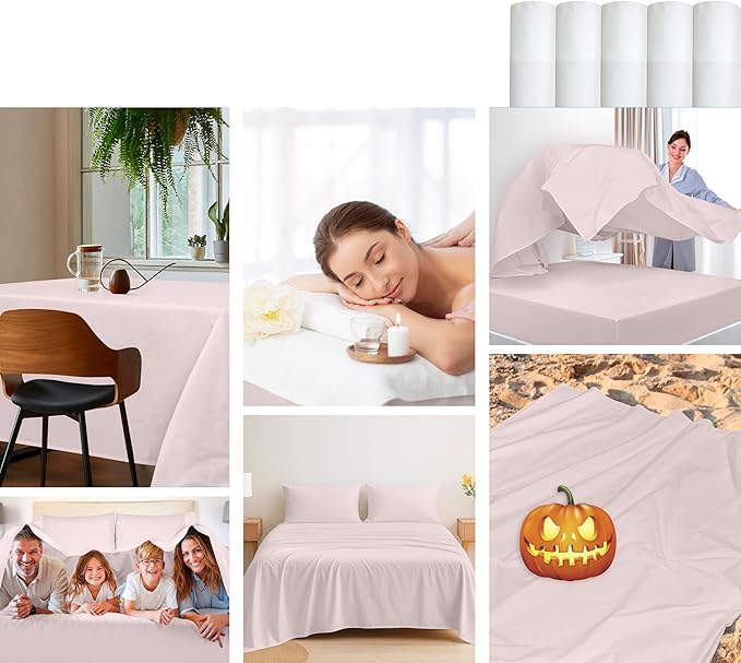 Royale Linens 100% Organic Cotton Queen Flat Sheet Only - Image 8