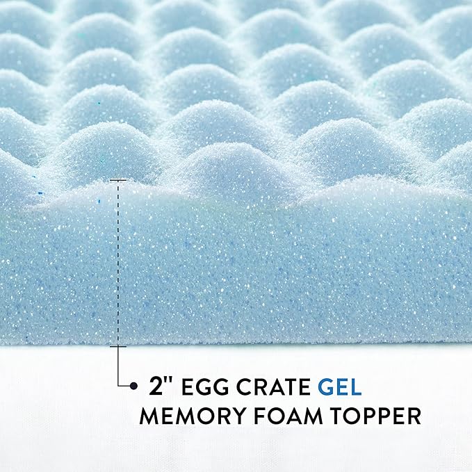 Best Price Mattress 2 Inch Egg Crate Memory Foam, Cooling Gel Infusion - Image 8