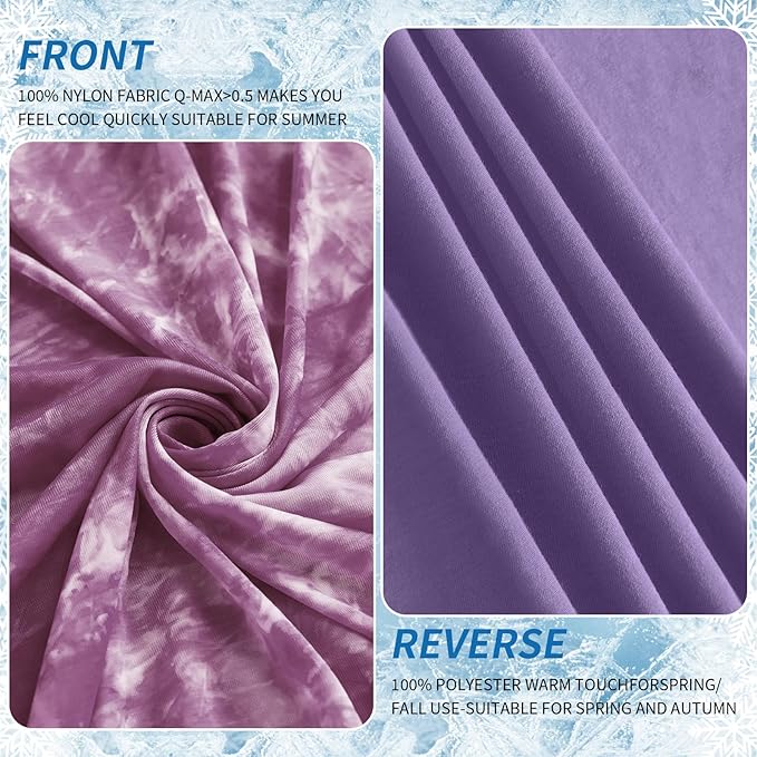 Guohaoi Cooling Blanket for Hot Sleepers and Night Sweats, Decortive Tie Dye - Image 3