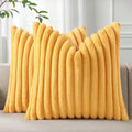 Pallene Faux Fur Plush Throw Pillow Covers 20x20 Set of 2, Luxury Soft Fluffy by PALLENE