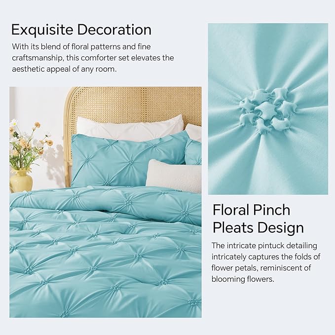 BEDELITE Macaron Blue Queen Comforter Set - Image 4