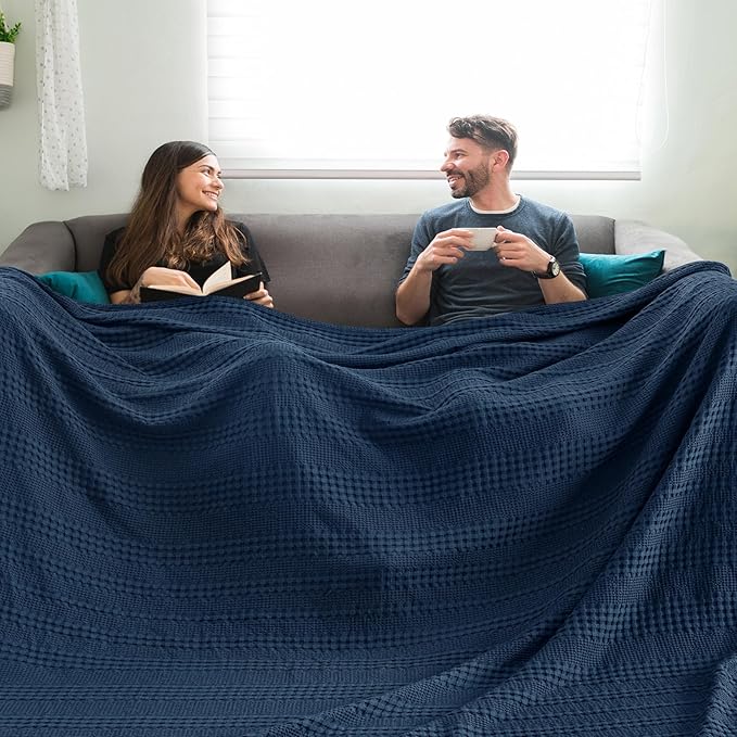 PHF Cooling Waffle Blanket California King Size, Lightweight 60% Rayon from - Image 3