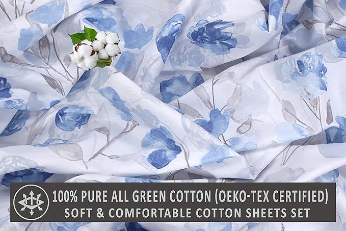 RUVANTI 100% Cotton Sheets – Full Size Percale Bedding, Cooling & Breathable - Image 7
