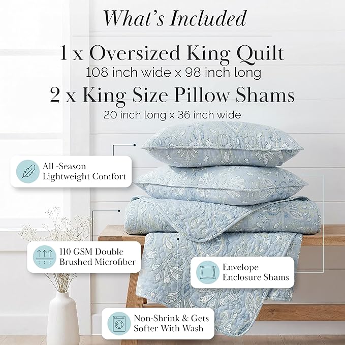 Southshore Fine Living, Inc. Boho Quilt Set, Lightweight Bedspread - Image 2