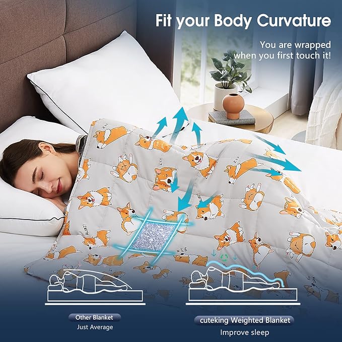 CuteKing Weighted Blanket for Adults: Weighted Blanket - Image 5