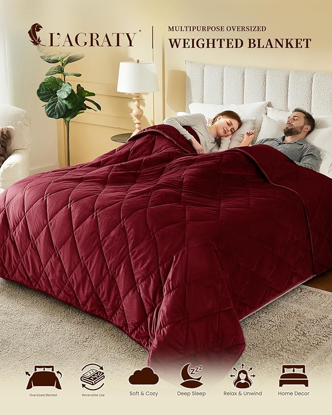 L'AGRATY Queen Size Weighted Blanket - Image 2