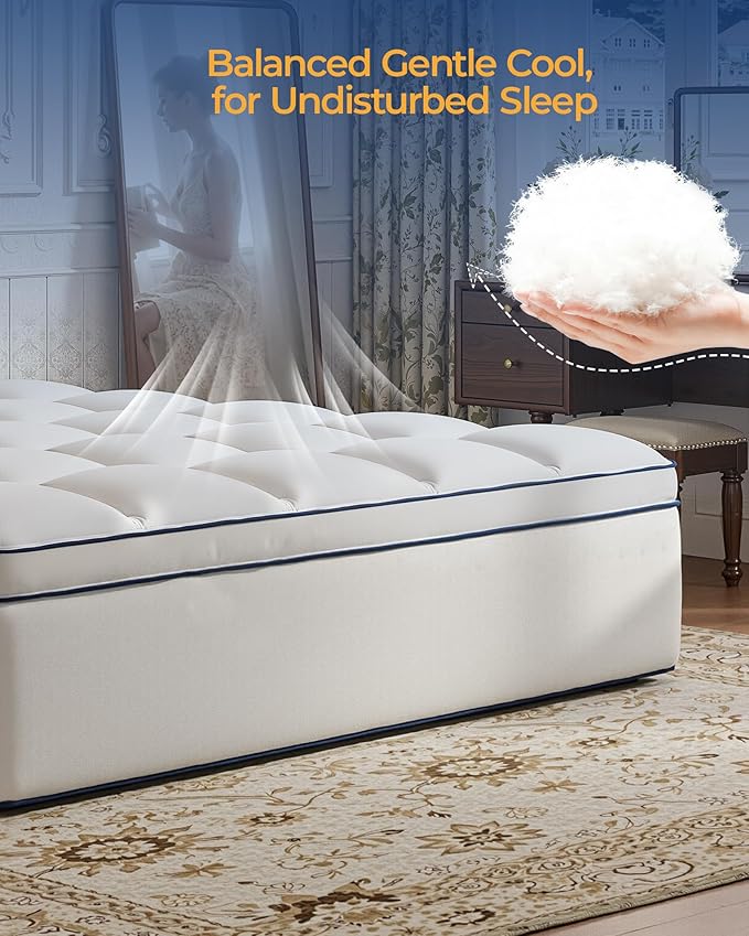 KAYFIA Twin Mattress Topper, Extra Thick Mattress Pad Cover - Image 6