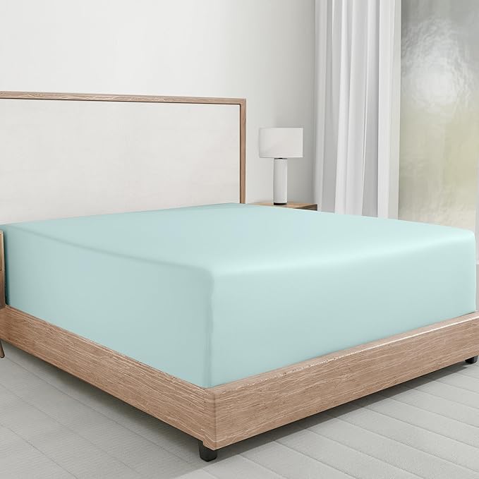 California Design Den Soft 100% Cotton Twin XL Fitted Sheet Only, Durable Sateen by CaliforniaDesignDen