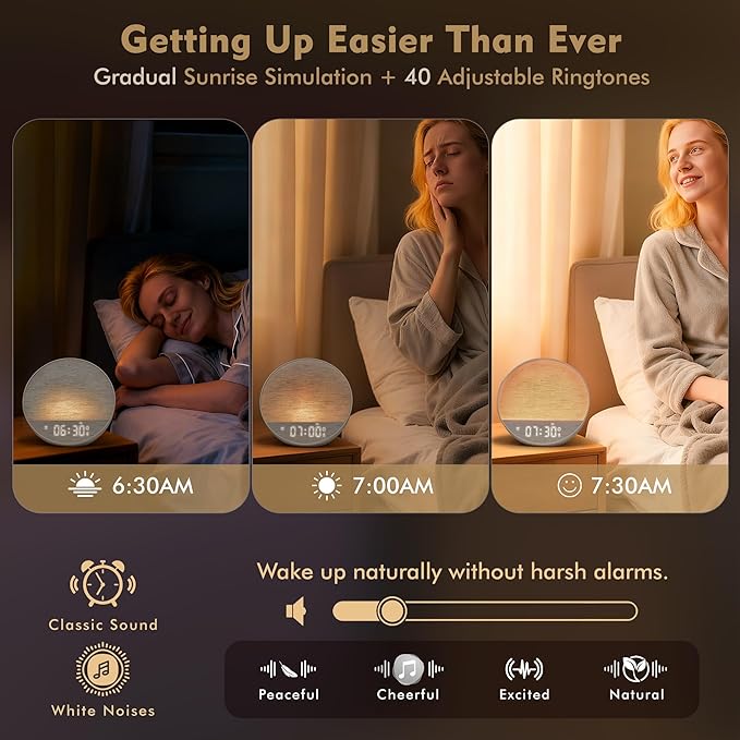 Tap-to-Snooze Sunrise Alarm Clock - Image 3