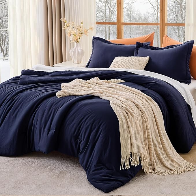 MUXHOMO King Size Comforter Set, All Season Ultra Soft Down Alternative Bedding by MUXHOMO