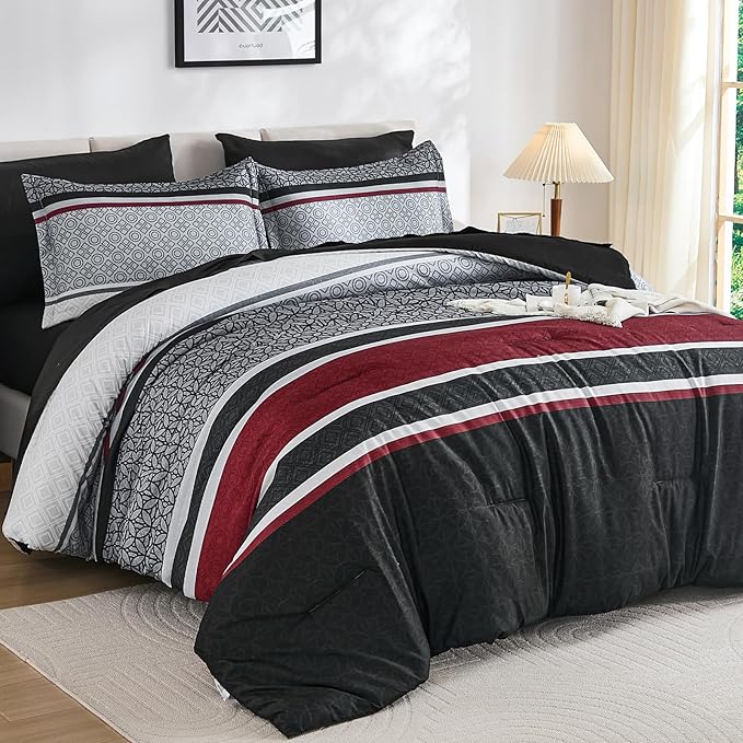 WONGS BEDDING 7 Pieces Comforter Set King Size by WONGSBEDDING