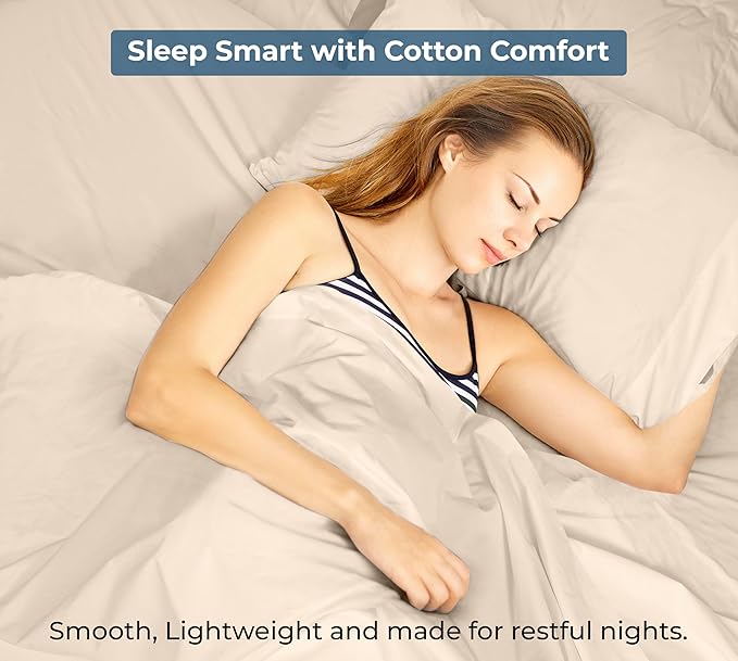 Royale Linen 100% Organic Cotton California King Flat Sheet Only - Image 9