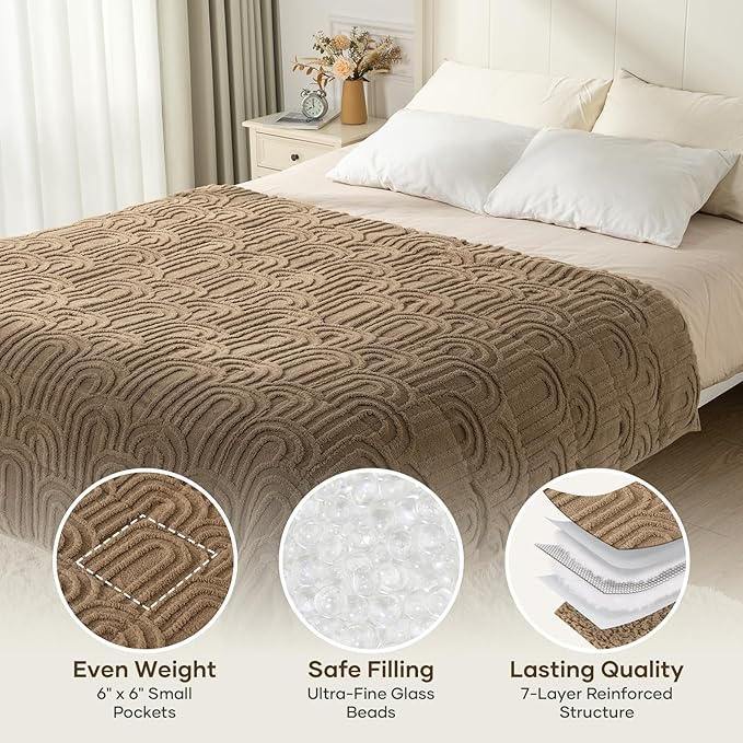 Cottonblue Jacquard Weighted Blanket - Image 4