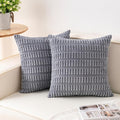 Aegero Pack of 2 Corduroy Decorative Throw Pillow Covers 20x20 InchSoft Boho by Unknown