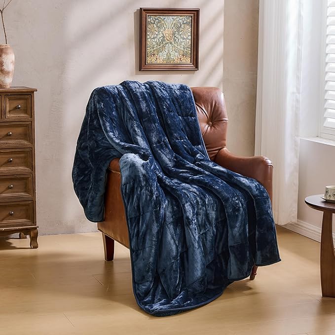 Super Fuzzy Soft Sherpa Fleece Weighted Blanket, 20 lbs Dual Sided Fluffy Heavy - Image 7