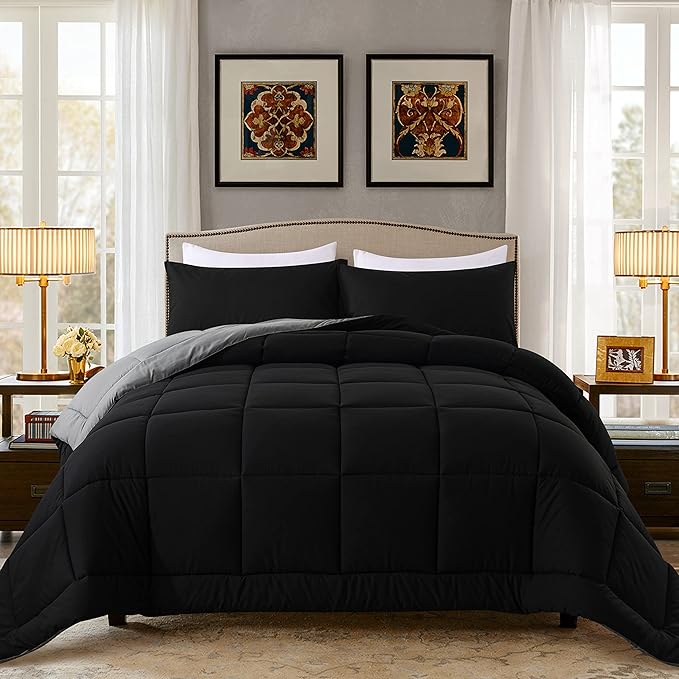 DOWNCOOL Queen Comforter Set -All Season Bedding Comforters Sets by DOWNCOOL