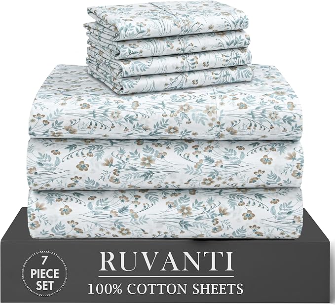 RUVANTI 7 Pcs Cotton Sheets by Ruvanti