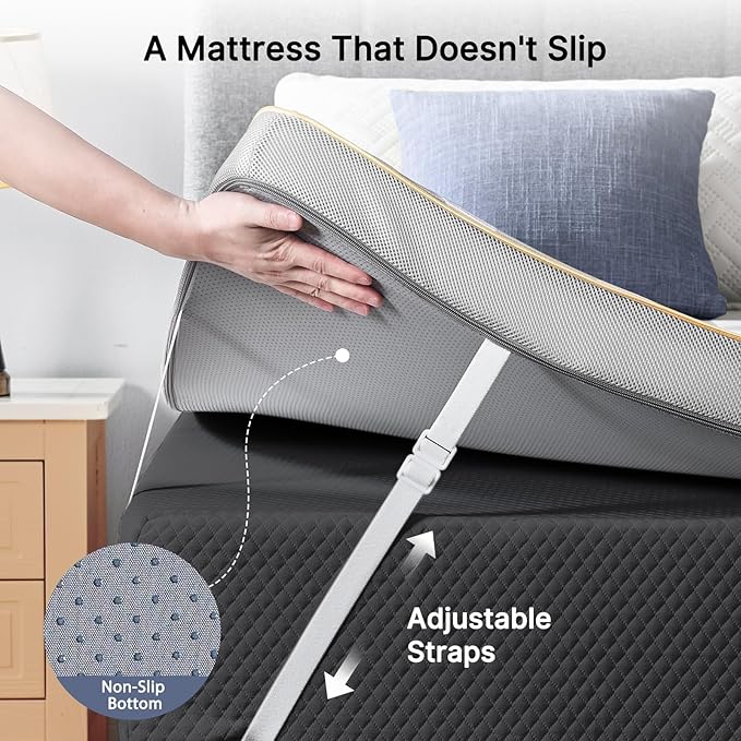 PERLECARE Firm Mattress Topper Full, Mattress Pad - Image 6