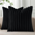 Pallene Faux Fur Plush Throw Pillow Covers 26x26 Set of 2, Luxury Soft Fluffy by PALLENE