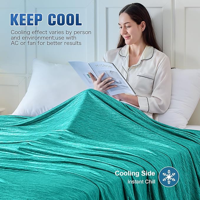 KMUSET Cooling Blanket King Size, Double Sided Summer Cooling Blankets - Image 5