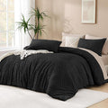 Andency Black California King Comforter Set, 3 Pieces Black Boho Bedding Set & by Andency