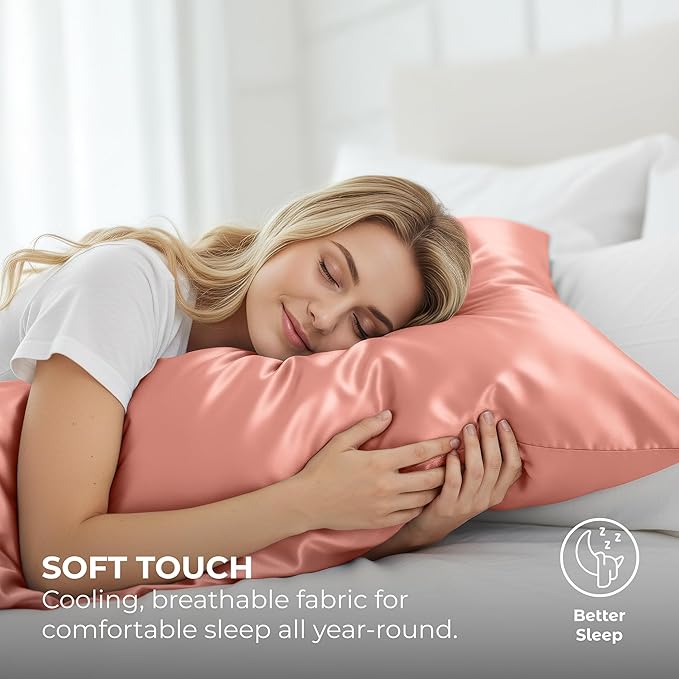 Pure Bedding Satin Pillowcase 2 Pack - Image 3