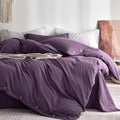 JELLYMONI 100% Washed Cotton Duvet Cover Twin – Soft, Breathable Linen-Look by JELLYMONI