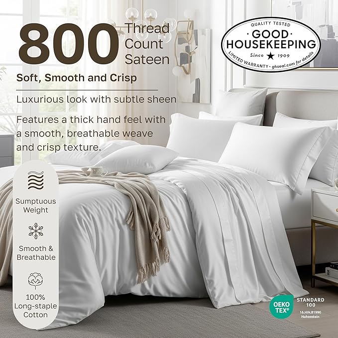 California Design Den Luxury 800 Thread Count 100% Cotton Sheets - Image 3