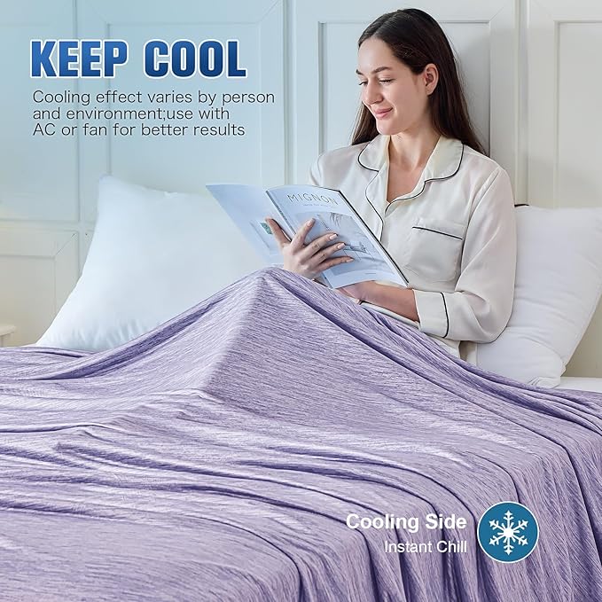 KMUSET Cooling Blanket King Size, Double Sided Summer Cooling Blankets - Image 5