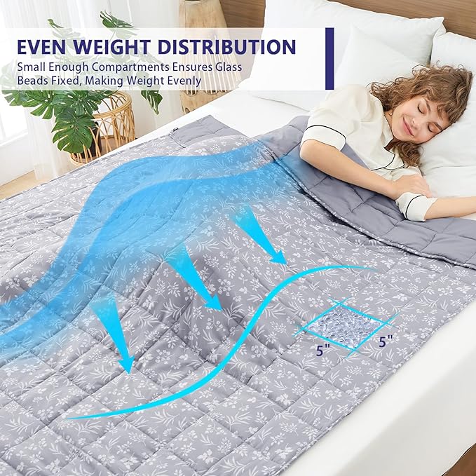 yescool Weighted Blanket for Adults Cooling Heavy Blanket for Sleeping Perfect - Image 4