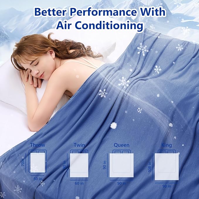 TOPCEE Cooling Blanketfor Night Sweats Absorbs Heat to Keep Adults, Children - Image 7