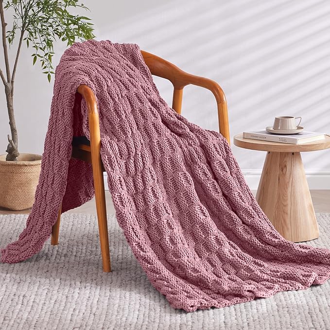 Knitted Weighted Blanket for Adults, Breathable Chunky Knit, Cooling for Hot - Image 2