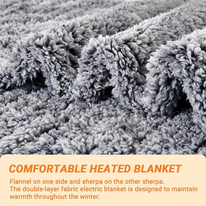 Heated Blanket Heated Queen, Electric Blanket 84"x90" Heating Blanket - Image 4