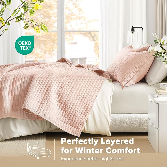 Comfort Spaces Kienna Quilt Set- Double Sided Stitching Design Summer Blanket - Image 3