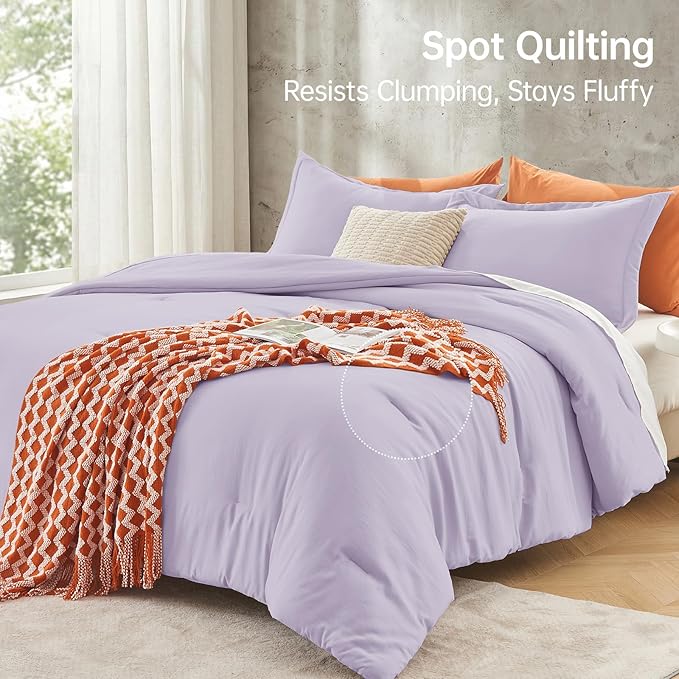 MUXHOMO King Size Comforter Set, All Season Ultra Soft Down Alternative Bedding - Image 5