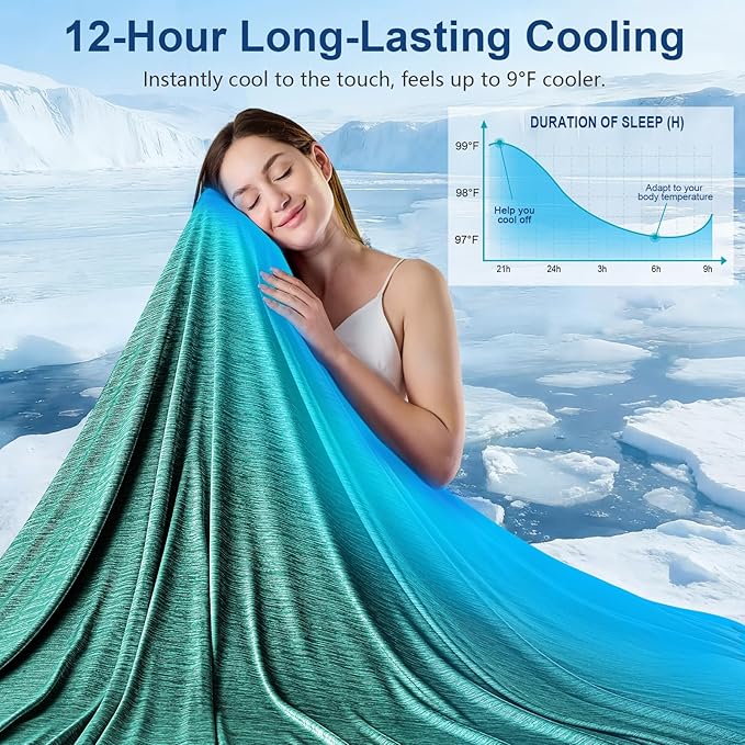 KMUSET Cooling Blanket Twin, Double Sided Summer Cooling Blankets - Image 2
