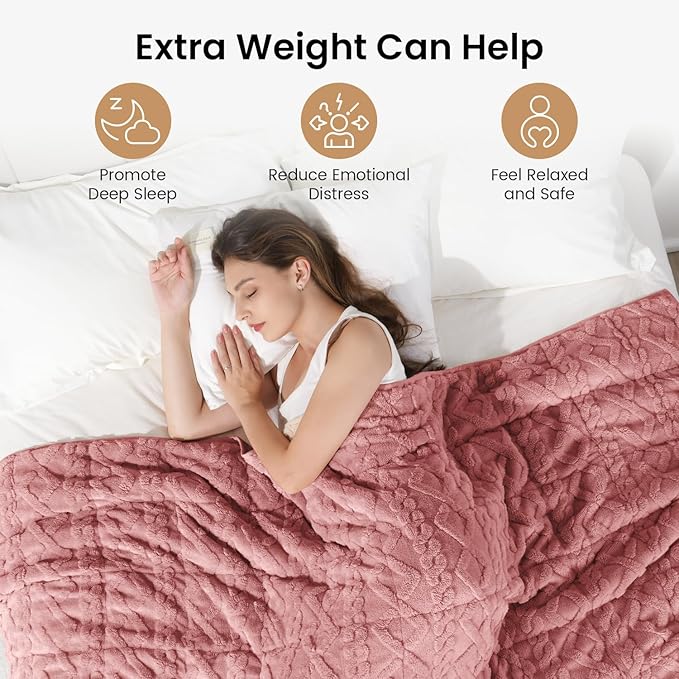 Drewin Weighted Blanket for Adults Queen Size 15lbs, Soft Cozy Turtleback - Image 2