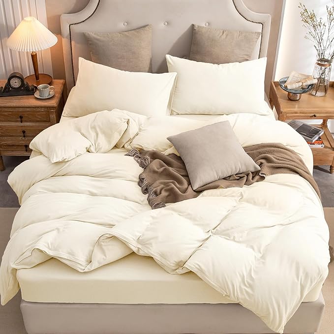 PURE ERA Jersey Knit Duvet Cover Set 100% T-Shirt Cotton Super Soft Comfy 2pc by PUREERA