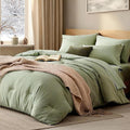 WRENSONGE California King Size Comforter Set- 7 Pieces Sage Green Bed in a Bag by WRENSONGE