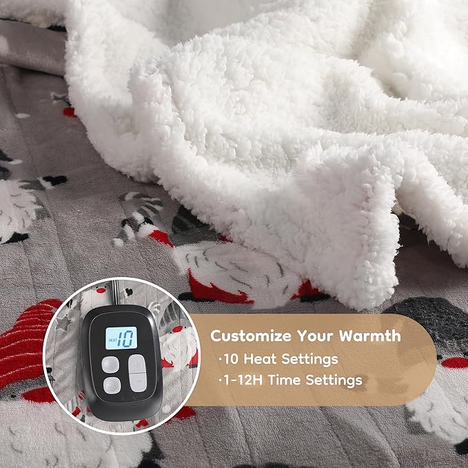 LaffyLo Electric Heated Blanket Full Size 72 x 84, Fast Heating Blanket - Image 3