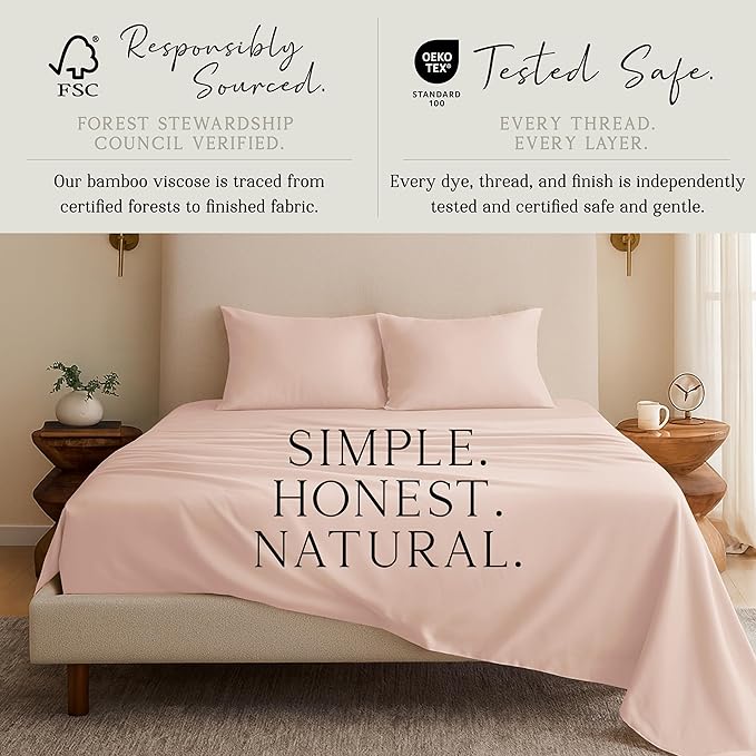 Karissa Mae Cooling Bamboo Viscose Standard Size Pillowcase Set | 100% - Image 4