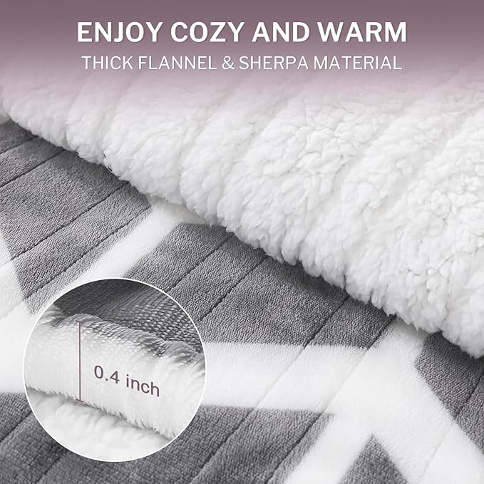 VENTIMI Electric Blanket Heated Throw, Fast Heating Blankets - Image 3