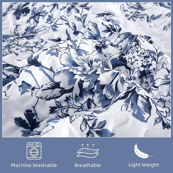 WONGS BEDDING Quilt Full Size, Botanical Quilt - Image 5