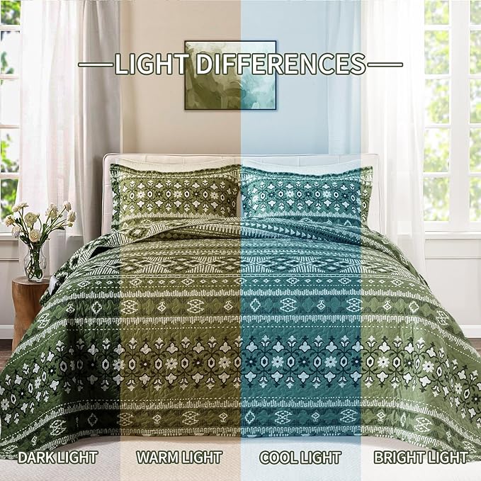 BEDIFANY Quilts Queen Size, Reversible Lightweight Bedspread - Image 5