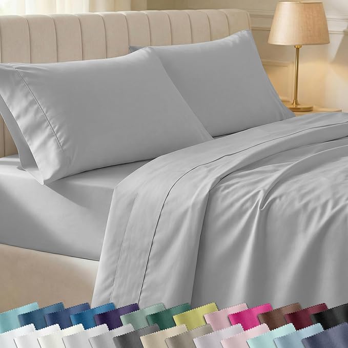 California Design Den Soft 100% Cotton Split King Sheet Set, 400 TC Good by CaliforniaDesignDen