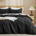 PHF Waffle Weave Duvet Cover Set California King, No Snagging Ultra Soft Luxury by PHF