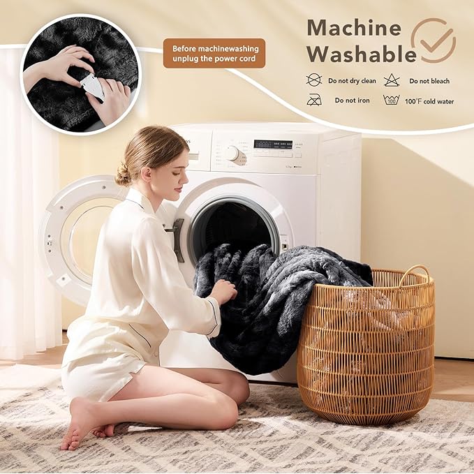 Homemate Electric Heated Blanket Full Size - Image 7